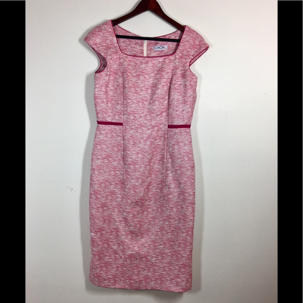 Crop By David Peck Tweed Dress Pink Sz. 8